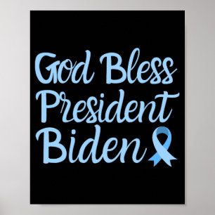 Poster Deus abençoe Presidente Biden Cancer da próstata A