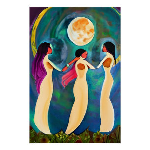 Póster Deus abençoe sob a lua