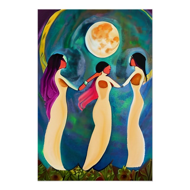 Póster Deus abençoe sob a lua (Frente)