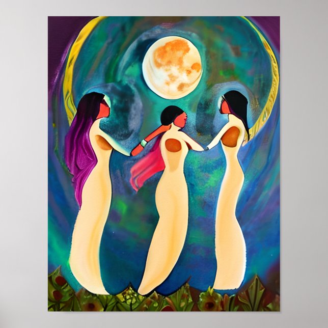 Poster Deus abençoe sob a lua (Frente)