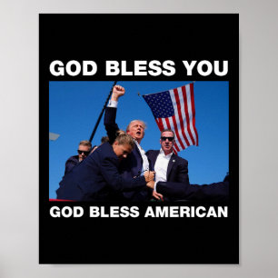 Poster Deus abençoe Trump 2024 - América Deus abençoe