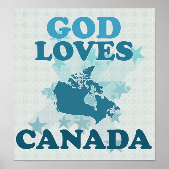 Póster Deus ama o Canadá (Frente)