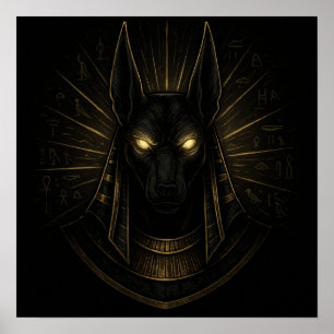 Poster Deus Anubis do Pós-Vida - Mitologia Egípcia