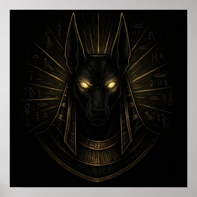 Poster Deus Anubis do Pós-Vida - Mitologia Egípcia (Frente)