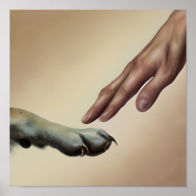 Poster Deus Criou a arte do retrato do cão (Frente)