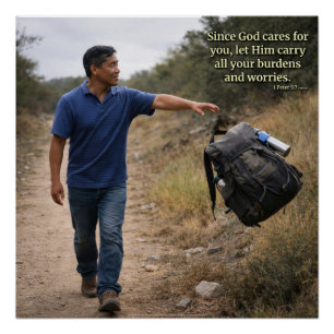 Póster Deus cuida de você