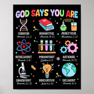 Poster Deus da Bíblia Cristã Diz Que Você É Ciência Biolo