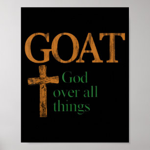 Poster Deus de Cabra Sobre Todas as Coisas Cristão Dito E