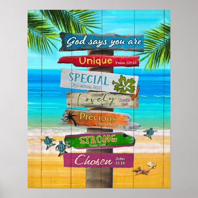 Poster Deus disse que você é Tartaruga (Frente)