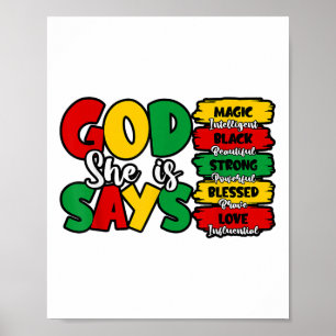 Poster Deus Diz Que Ela É Bíblia Verso Da Décima Junta Ne