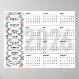 Poster Deus diz que eu sou, calendário anual de 2026