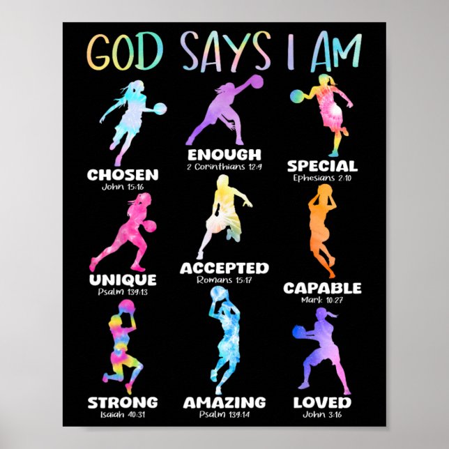Poster Deus Diz Que Eu Sou Cristã Garotas Adolescentes Cr (Frente)