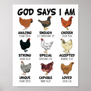 Poster Deus Diz Que Eu Sou Cristão Mulheres Meninas Crian