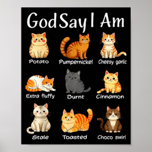 Poster Deus Diz Que Eu Sou Gato Fofo Mulheres Homens