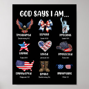Poster Deus Diz Que Sou A 4 De Julho, A Estrada Patriótic