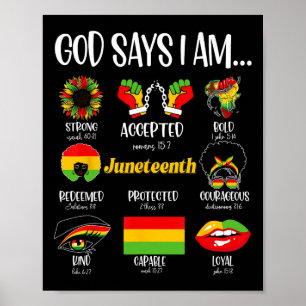 Poster Deus Diz Que Sou Cristã Melanina História Negra Ju