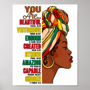 Poster Deus Diz Que Você É Rainha Negra Cristã Histó Pret