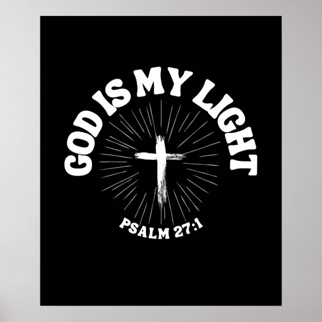 Poster Deus é a minha luz - Salmo 27:1 (Frente)