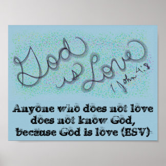 Poster Deus é Amor 1 John 4:8