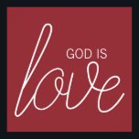 Poster Deus É Amor, Cristão Moderno<br><div class="desc">É simples: Deus é o amor. Esta design cristã moderna ajuda-o a espalhar as boas notícias e que todos nós somos mais amados do que jamais poderíamos imaginar.</div>