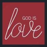 Poster Deus É Amor, Cristão Moderno<br><div class="desc">É simples: Deus é o amor. Esta design cristã moderna ajuda-o a espalhar as boas notícias e que todos nós somos mais amados do que jamais poderíamos imaginar.</div>