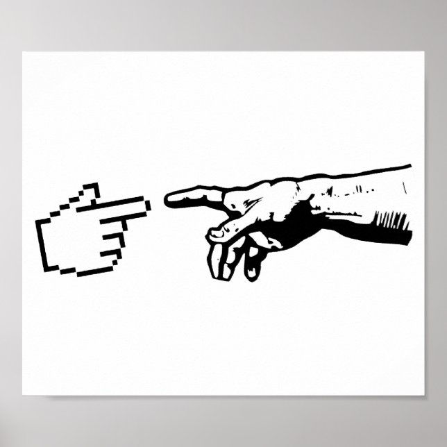 Póster Deus e as mãos da máquina (Frente)