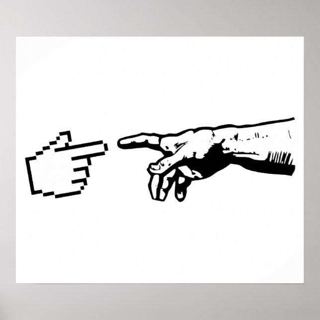 Poster Deus e as mãos da máquina (Frente)