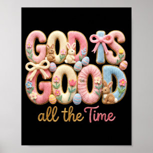 Poster Deus É Bom O Tempo Todo Coelho Jesus Cristão Ovo
