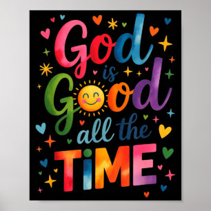 Poster Deus É Bom Todo O Tempo Jesus Cristo Cristão Gi