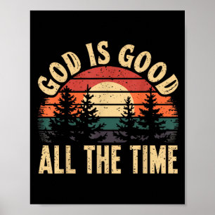 Poster Deus É Bom Todo O Tempo Versículo Da Bíblia Cristã