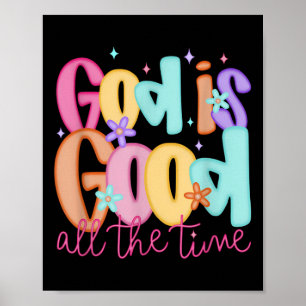 Poster Deus É Bom Todo O Tempo Versículo Da Bíblia Cristã