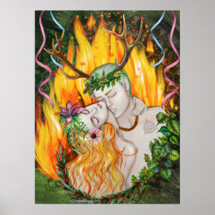 Poster Deus e Deusa Beltane Fire