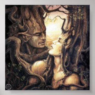 Poster Deus e deusa pagãos da floresta