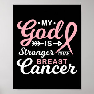 Poster Deus É Mais Forte Do Que A Sensibilização Do Cance