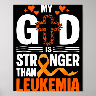 Poster Deus é mais forte do que leucemia jesus cristão