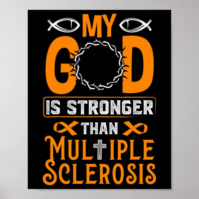 Poster Deus É Mais Forte Que A Esclerose Múltipla (Frente)