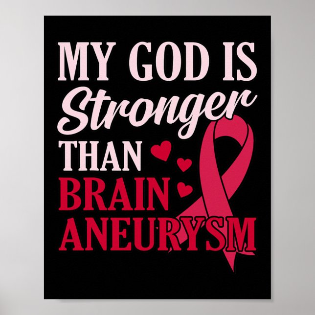 Poster Deus É Mais Forte Que O Aneurismo Cerebral Mont (Frente)