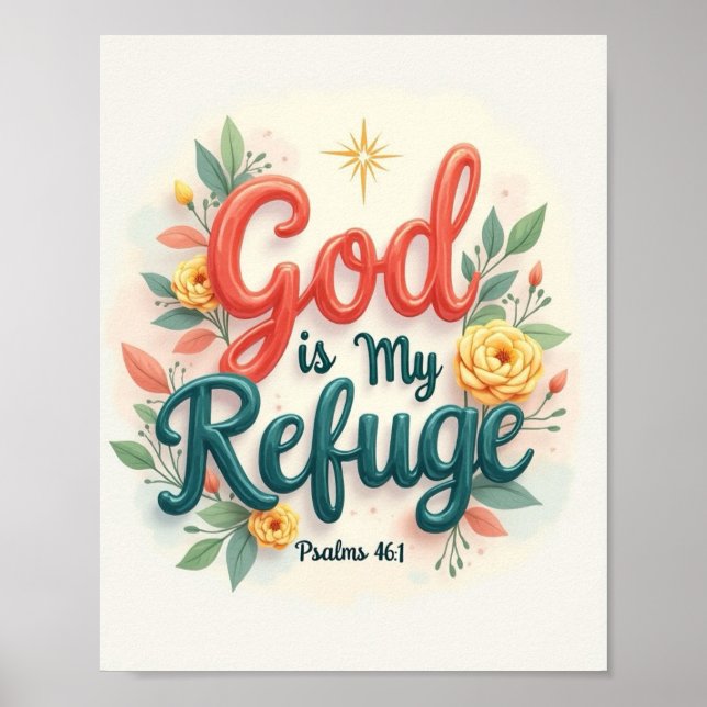 Poster Deus é meu refúgio (Frente)