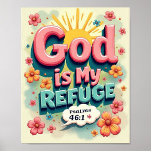 Poster Deus é o meu refúgio