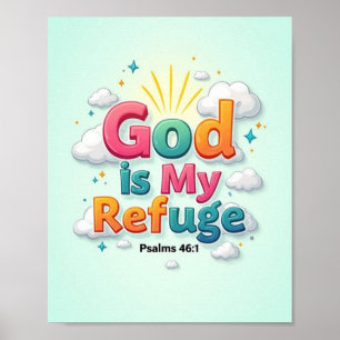 Poster Deus é o meu refúgio