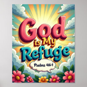 Poster Deus é o meu refúgio