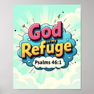 Poster Deus é o meu refúgio