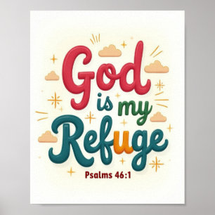 Poster Deus é o meu refúgio