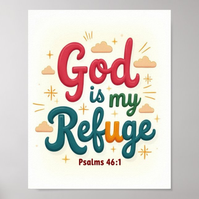 Poster Deus é o meu refúgio (Frente)