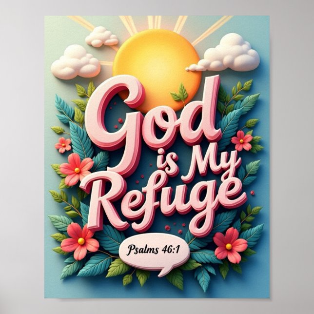 Poster Deus é o meu refúgio (Frente)