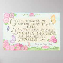 Poster Deus é o meu suprimento - Florence Scovel ShinPost