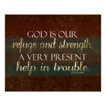 Deus é o nosso Refúgio Bíblia Cristã Verse Brown/D