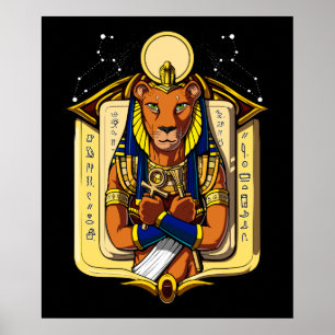 Poster Deus egípcio Bastet de Sekhmet da leoa da deusa