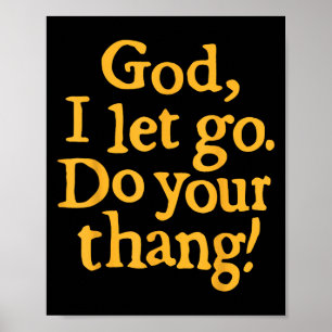 Poster Deus eu solto faça a sua coisa Fé Cristã Bíblia &