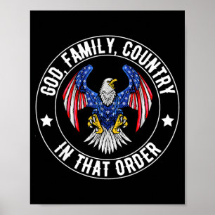 Poster Deus Família País Nessa Ordem Patriota Cristão